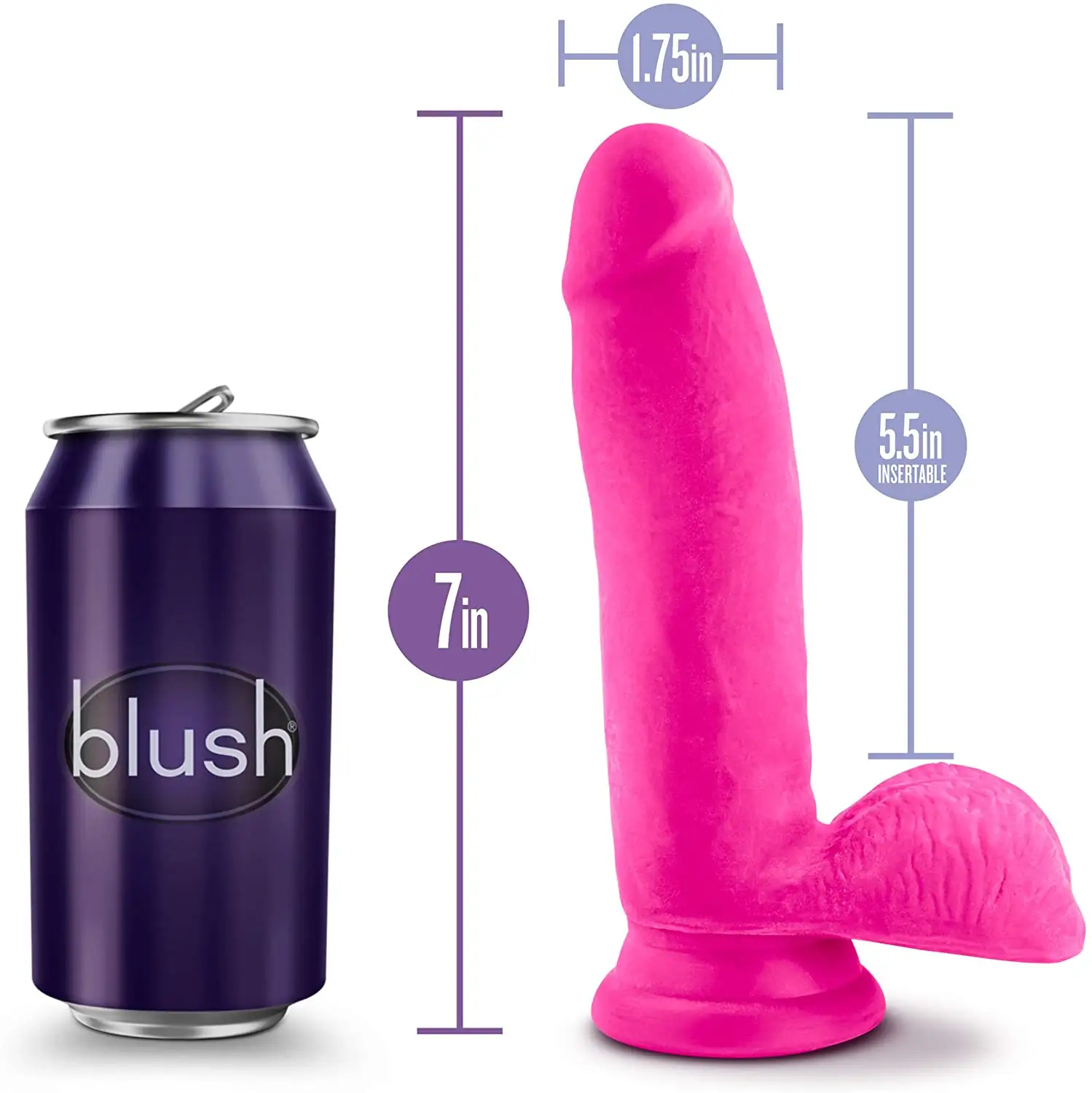 AU NATUREL BOLD PLEASER 7 INCH DILDO PINK 4