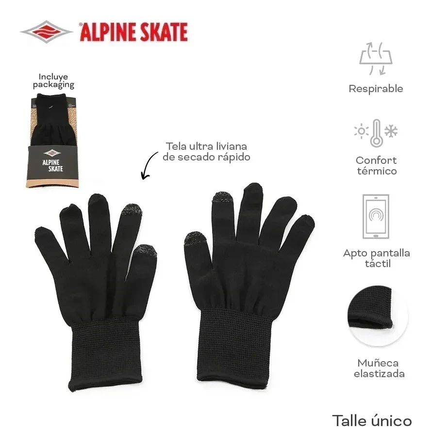 GUANTE 1RA PIEL ALPINE SKATE 18902