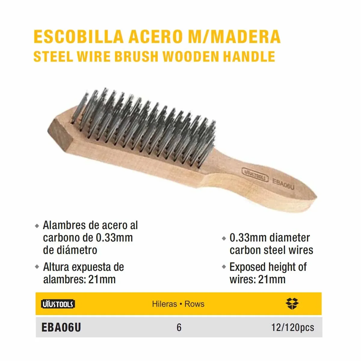 CEPILLO ACERO UYUST MADERA 6" 