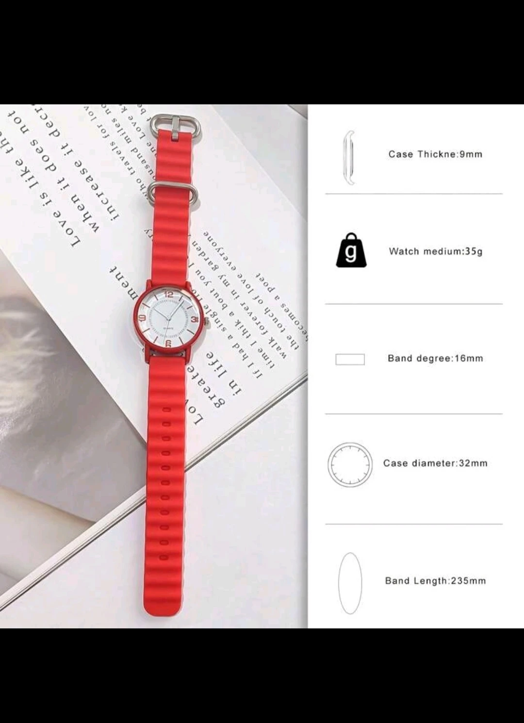 Reloj minimalista/ Correa de silicona 4