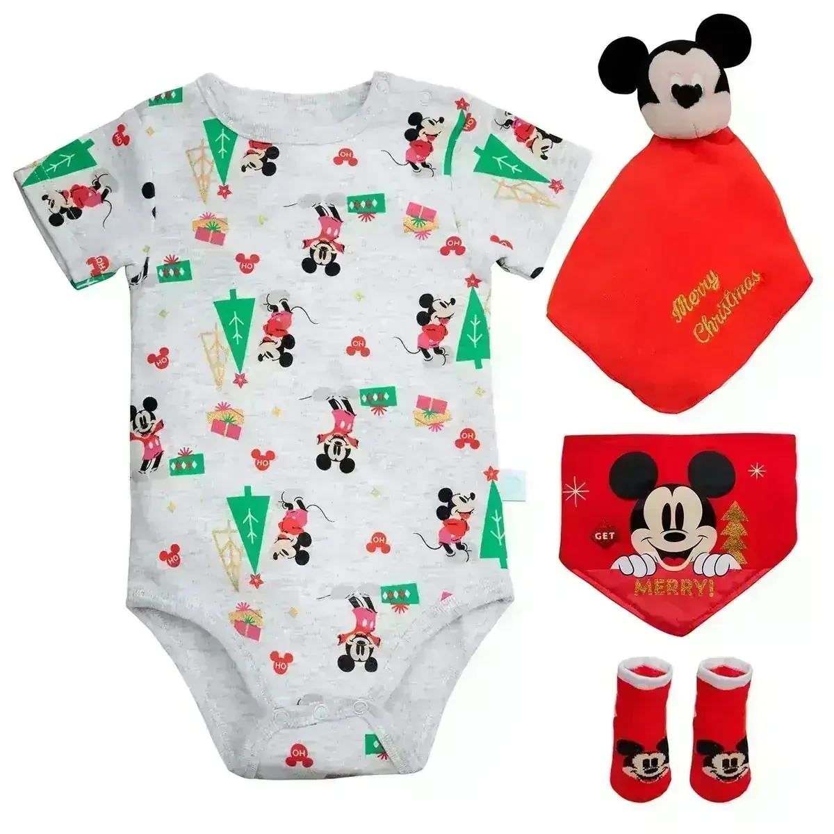 Set 4 piezas Navidad Mickey/ Minnie 4