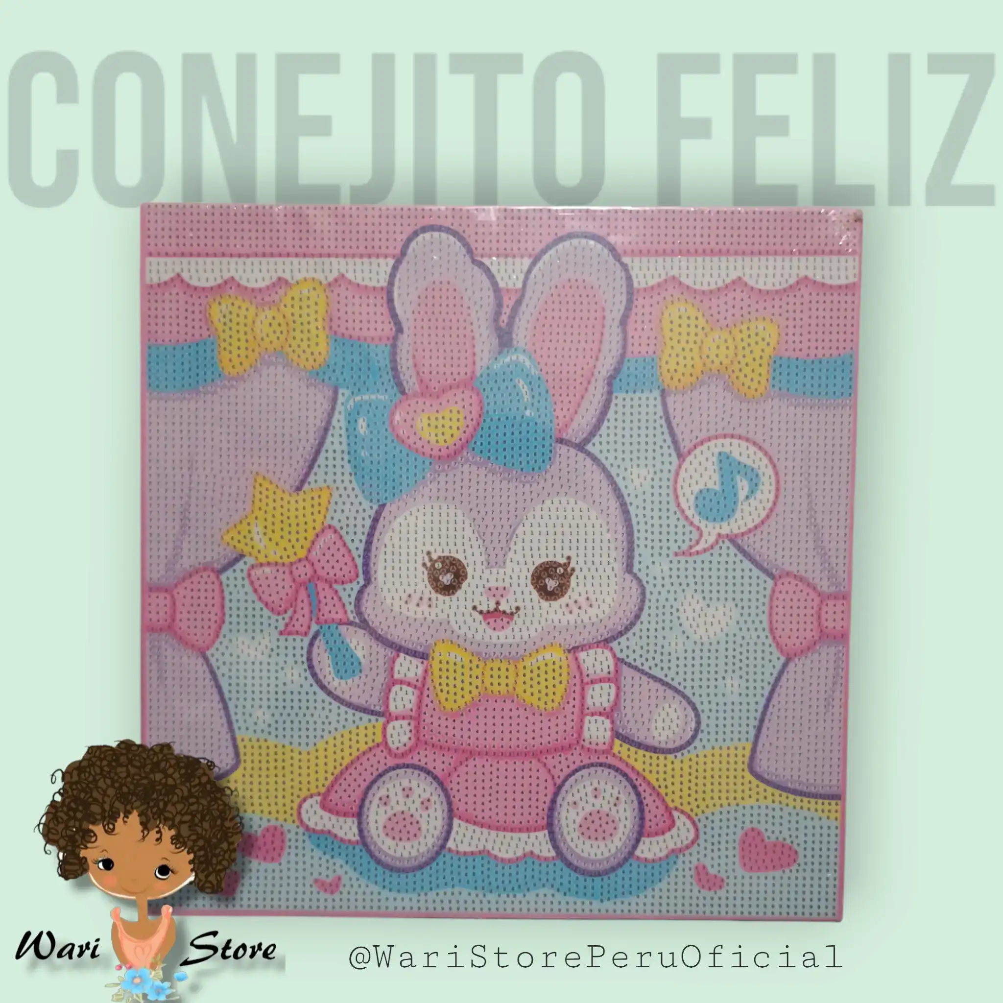 Diamond Painting Infantil – Conejito Dulce 🎨💎