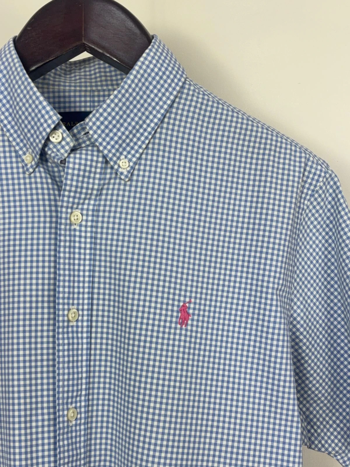 RALPH LAUREN GINGHAM SHORT SLEEVE SHIRT 3