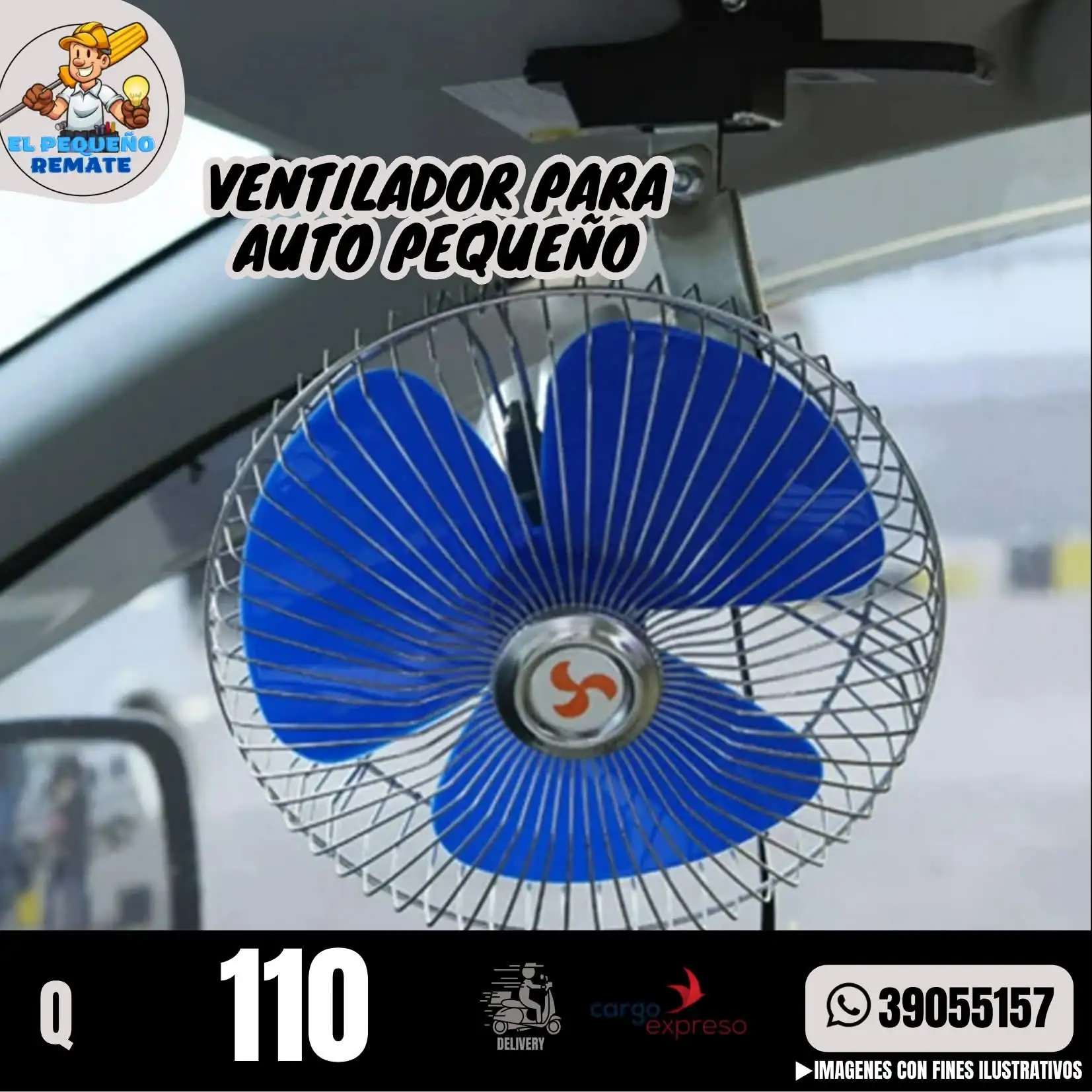 VENTILADOR PARA CARRO PEQUEÑO 3
