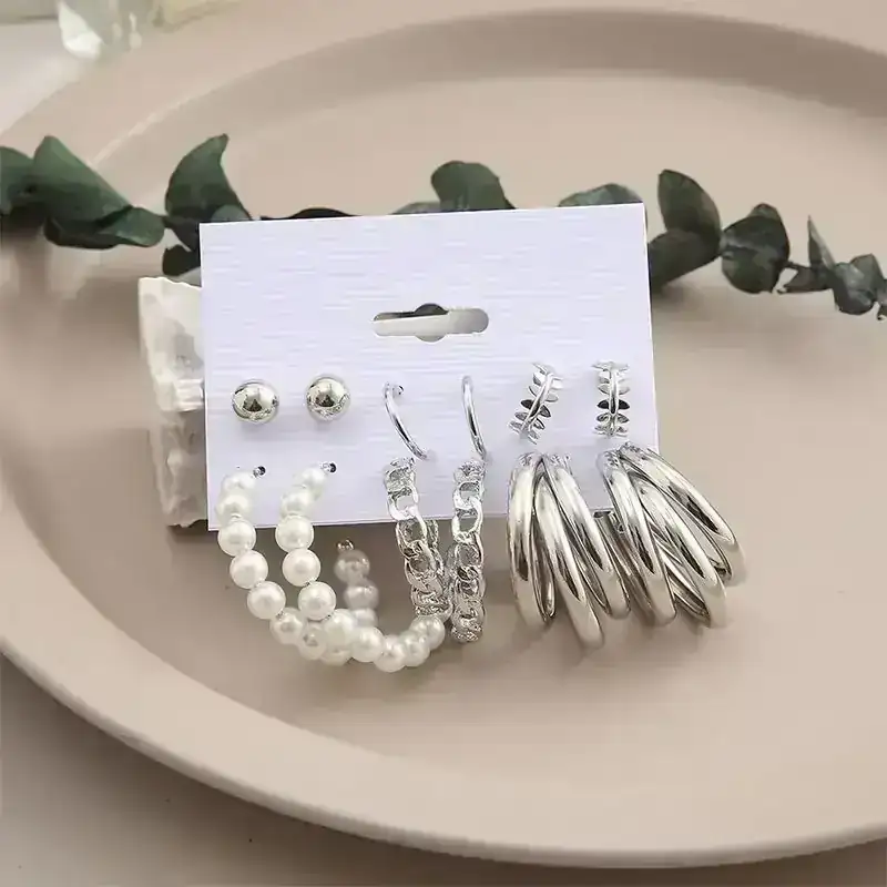 Set x6 Pares de Aretes Galia REF: J18