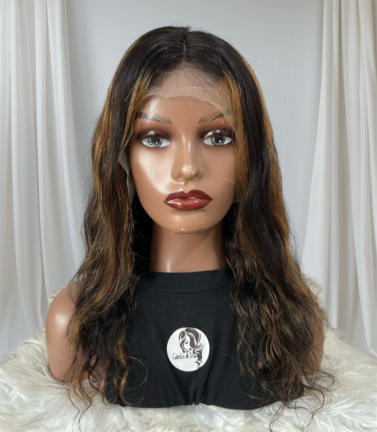 Peluca cabello humano 18 pulgadas , frontal lace 13x4 , 150% densidad  2