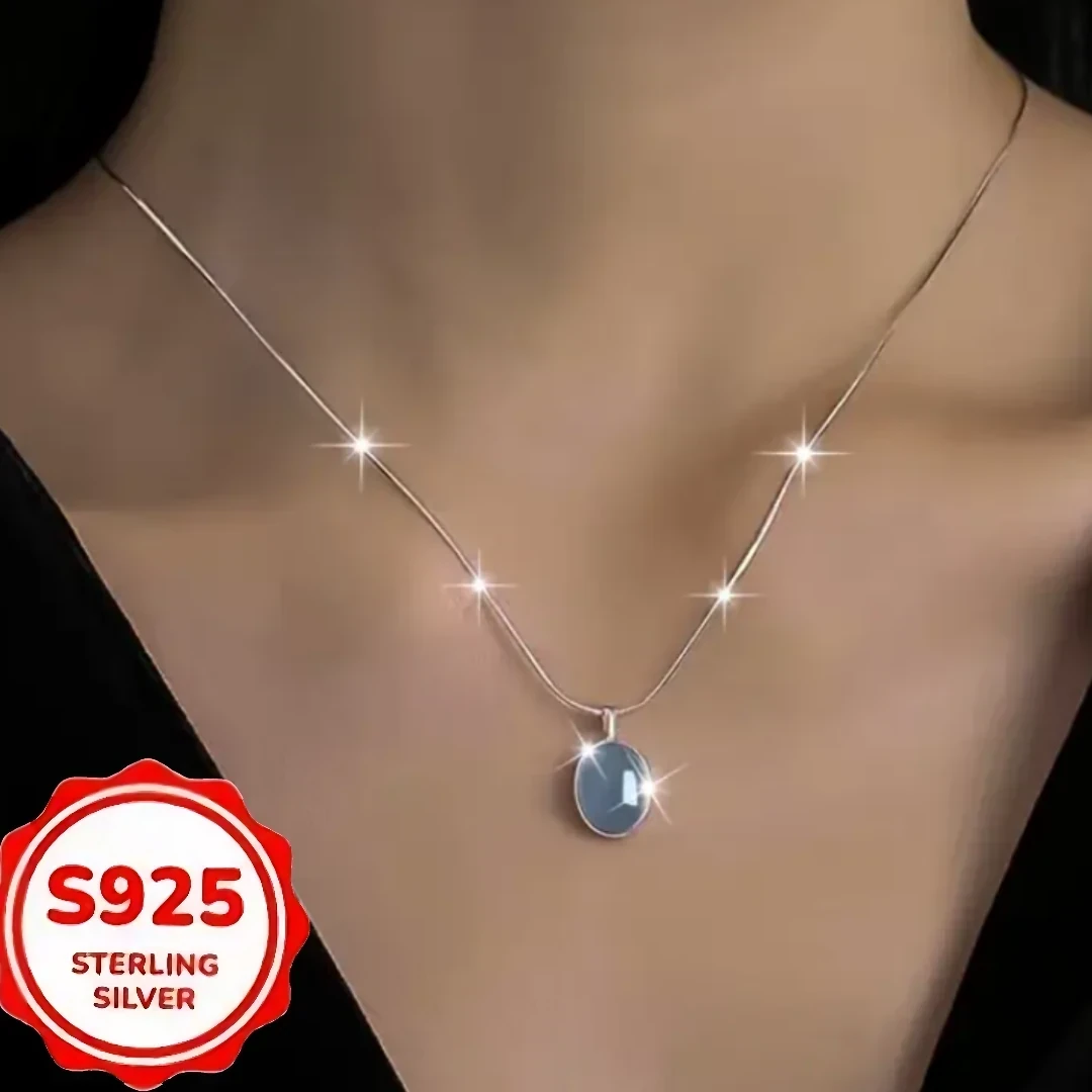 CADENA DE PLATA CON PIEDRA DE LUNA