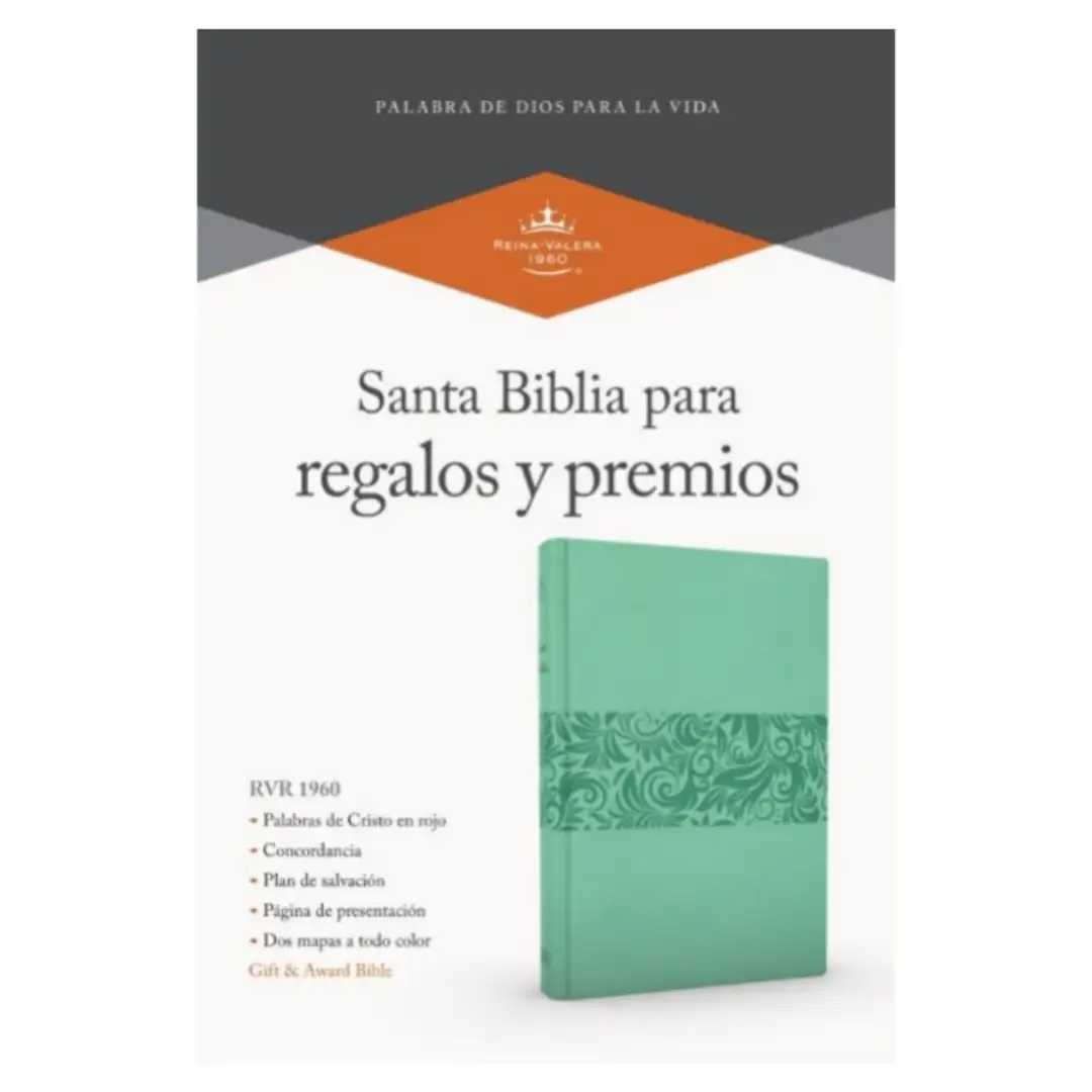 Biblia RVR60 Regalos y premios Azul Turquesa Simil piel