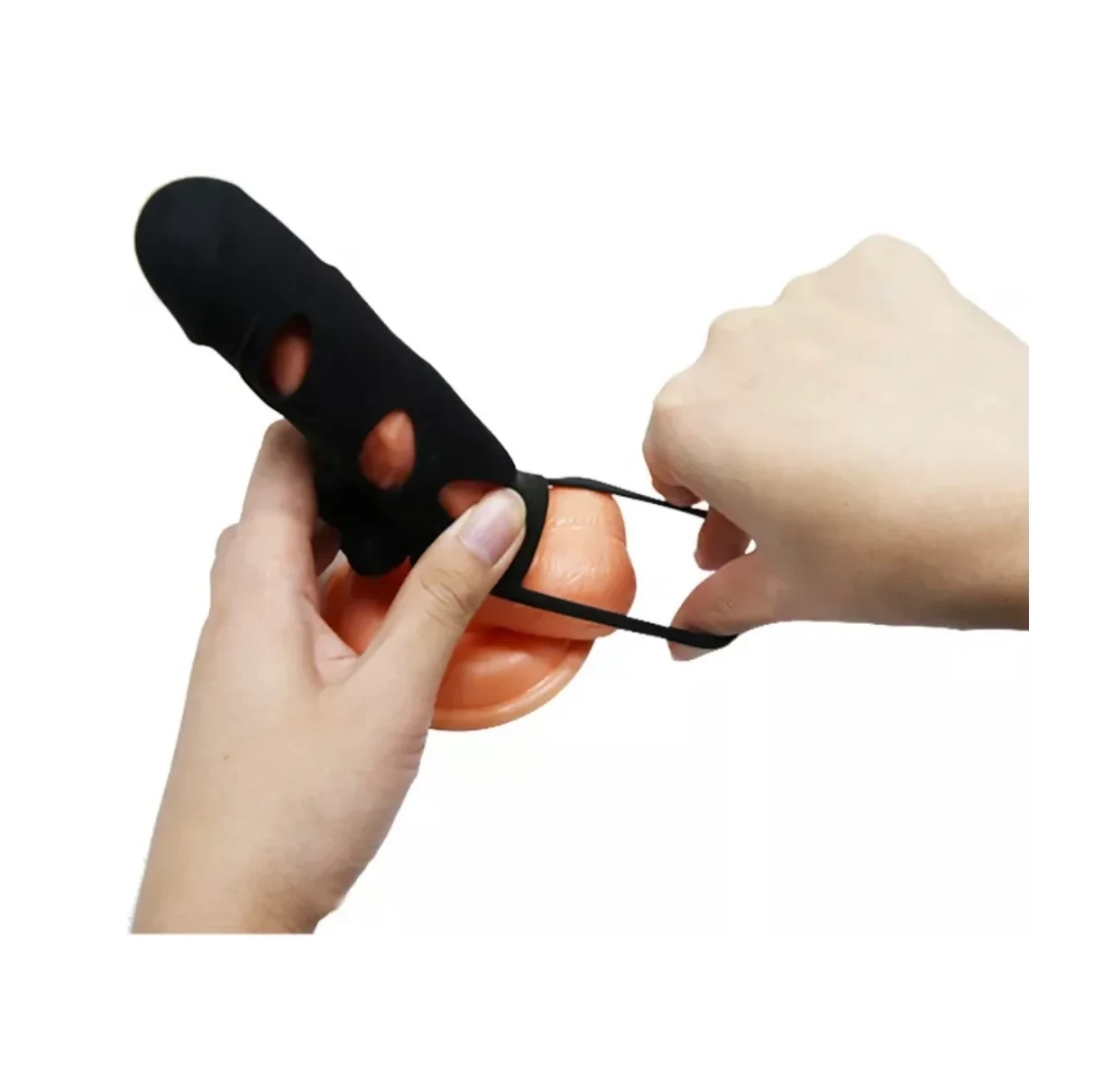 Funda Para Pene Con Estimulación de Clitoris  5
