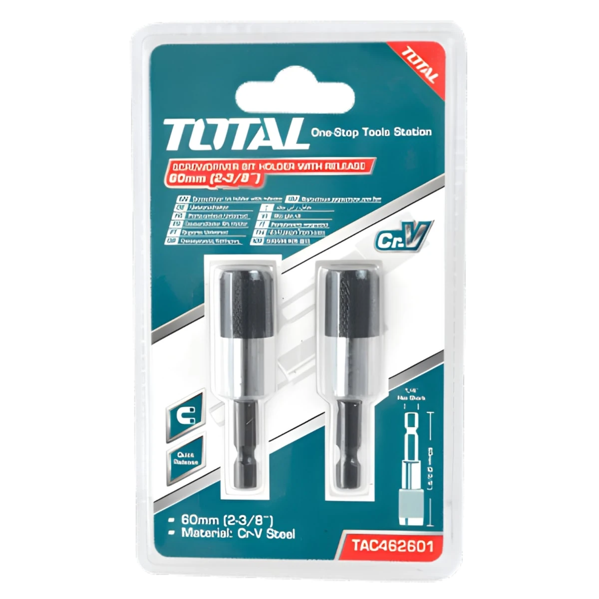 TAC462601 Set de puntas imantadas 1/4'' 60mm magnetico total