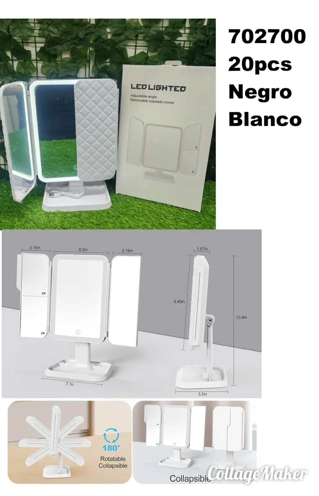 ESPEJO VANITY CON LUZ LED 