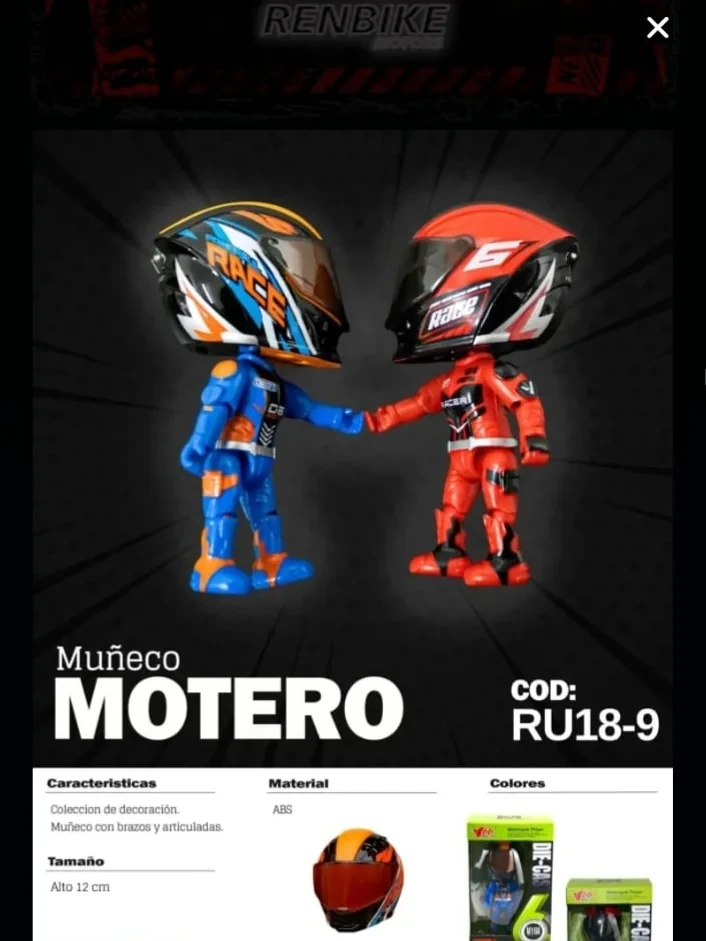 MUÑECO MOTERO ARTICULABLE