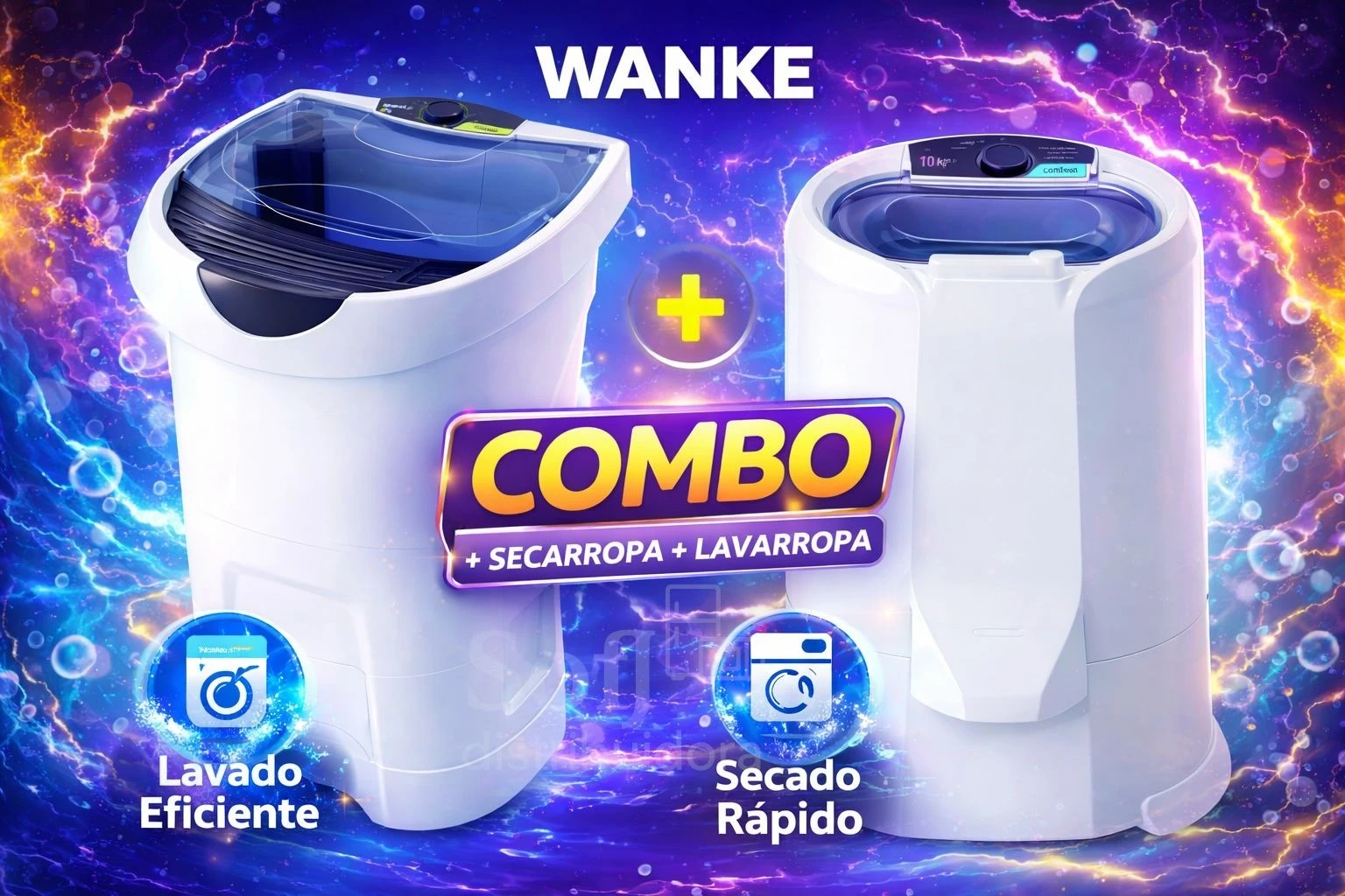 *COMBO WANKE*    Secarropa + lavarropa semiautomatico