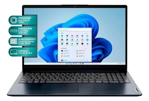 Notebook lenovo Ideapad 1 INTEL CORE I5 1235U/15.6"/256gb SSD/8gb RAM