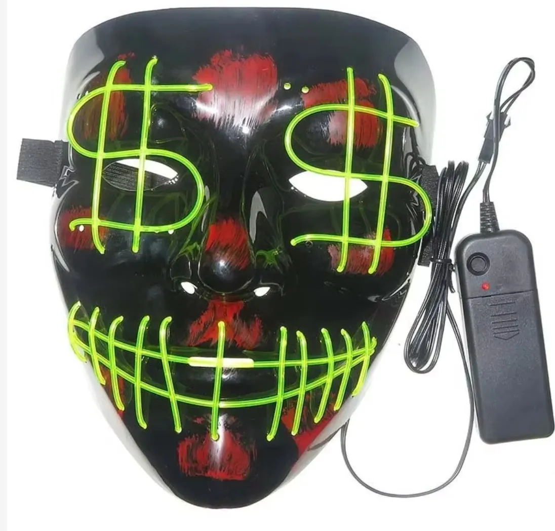 Mascara rigida led la purga signo dolar  3