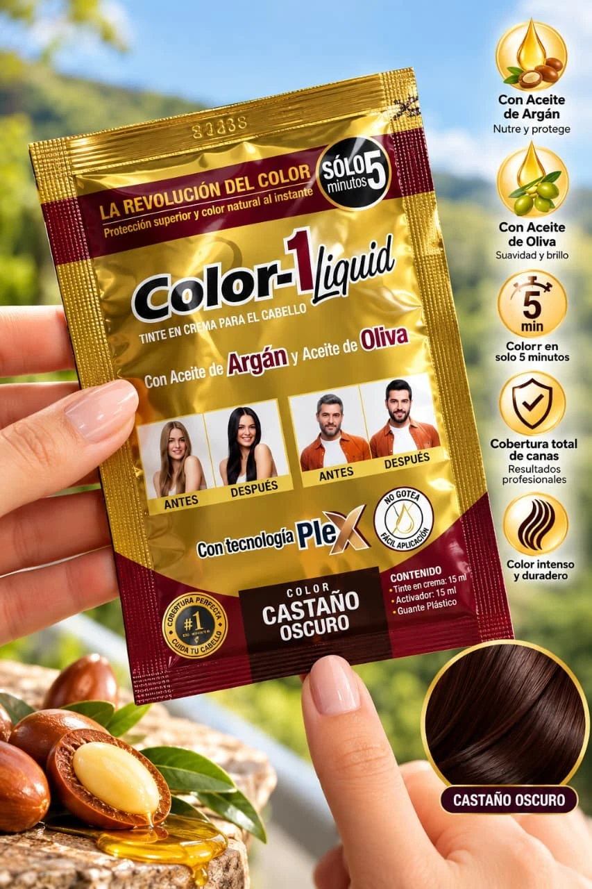 color-1 tintura 5 minutos tono castaño oscuro