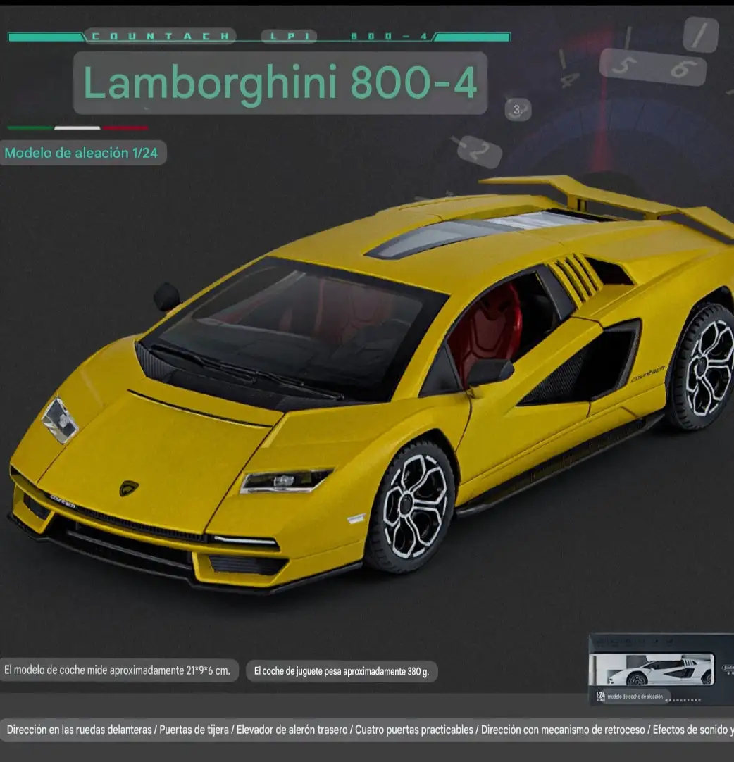 LAMBORGHINI COUNTACH METALICO
