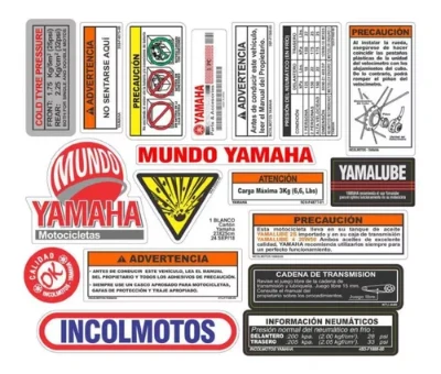Calcomanias advertencia Yamaha