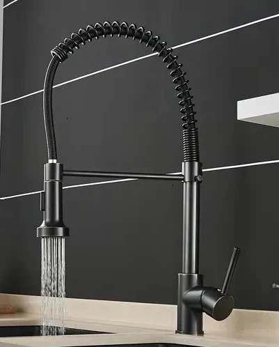 Canilla monocomando extensible negro N06 3