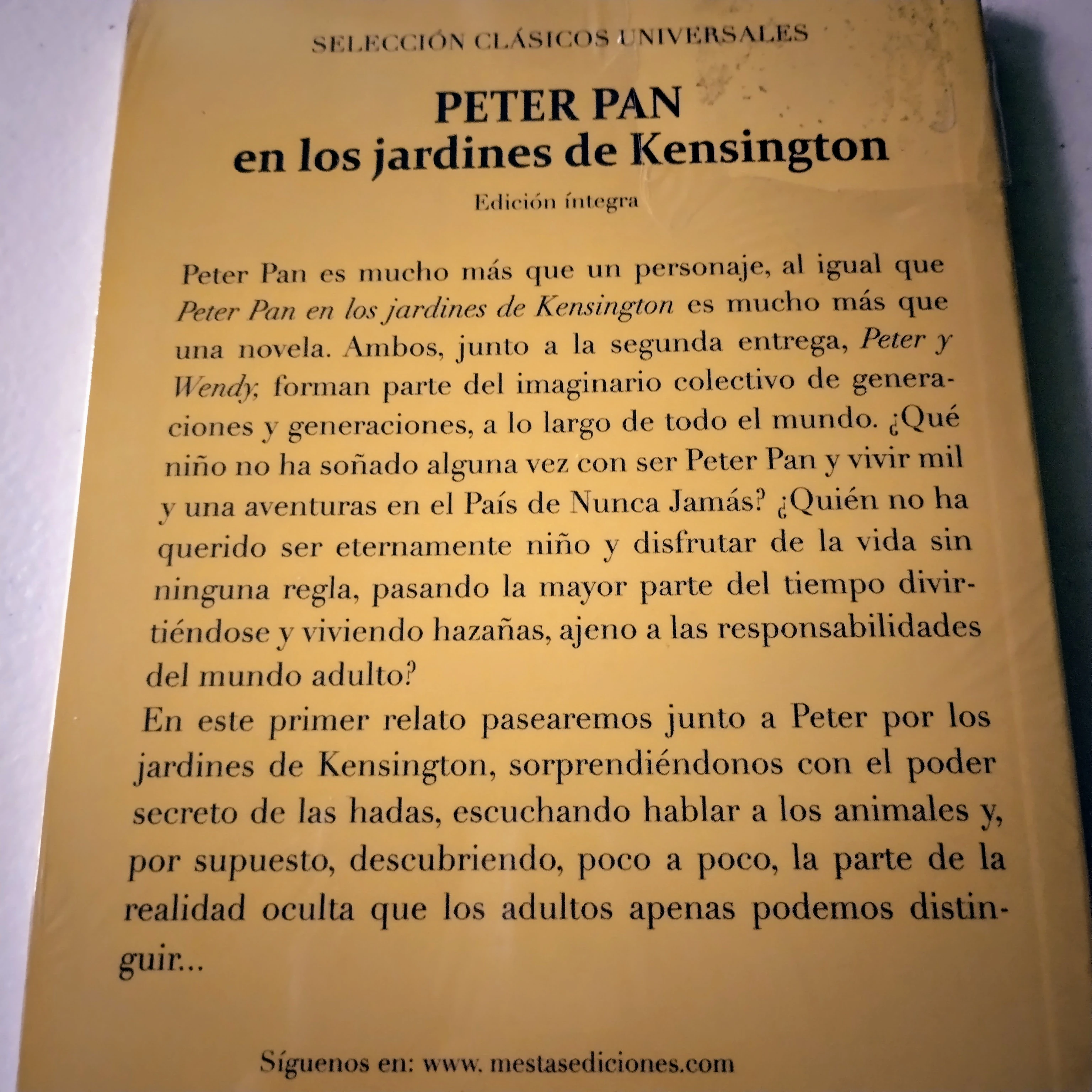 Peter Pan en los jardines de Kensongton, J.M. Barrie 2