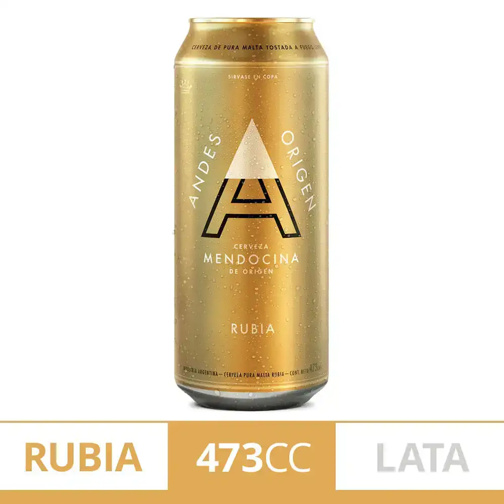 Cerveza Andes rubia 