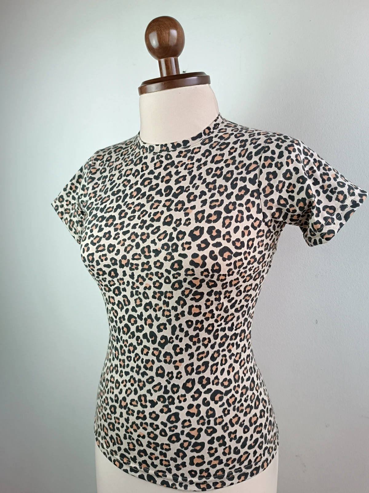 Camiseta animal print beige  2