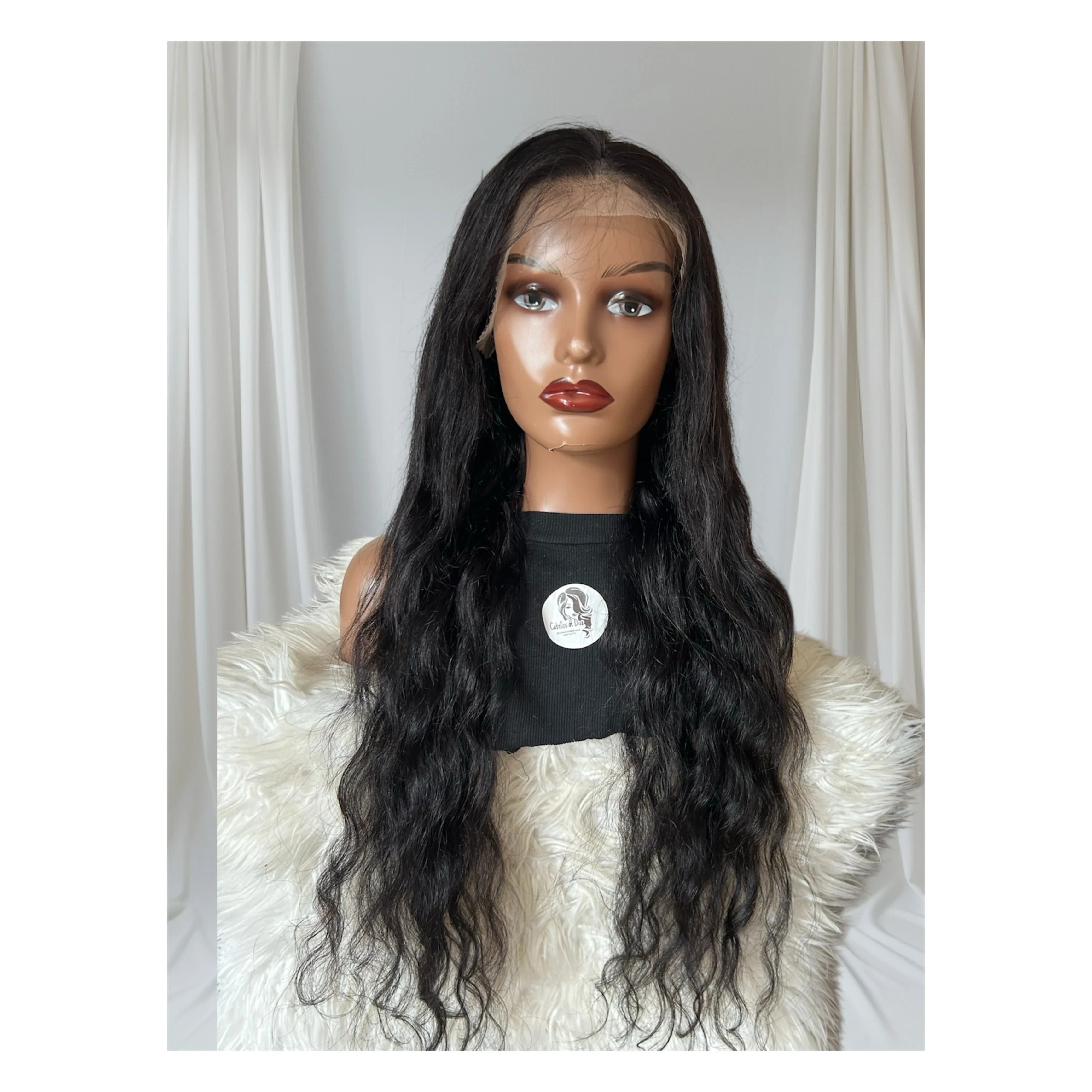 Pelucas de cabello humano ondulado 30” con encaje frontal transparente de 13 x 6 pulgadas, densidad 180, pelucas de cabello humano virgen brasileño prearrancado, sin pegamento 3