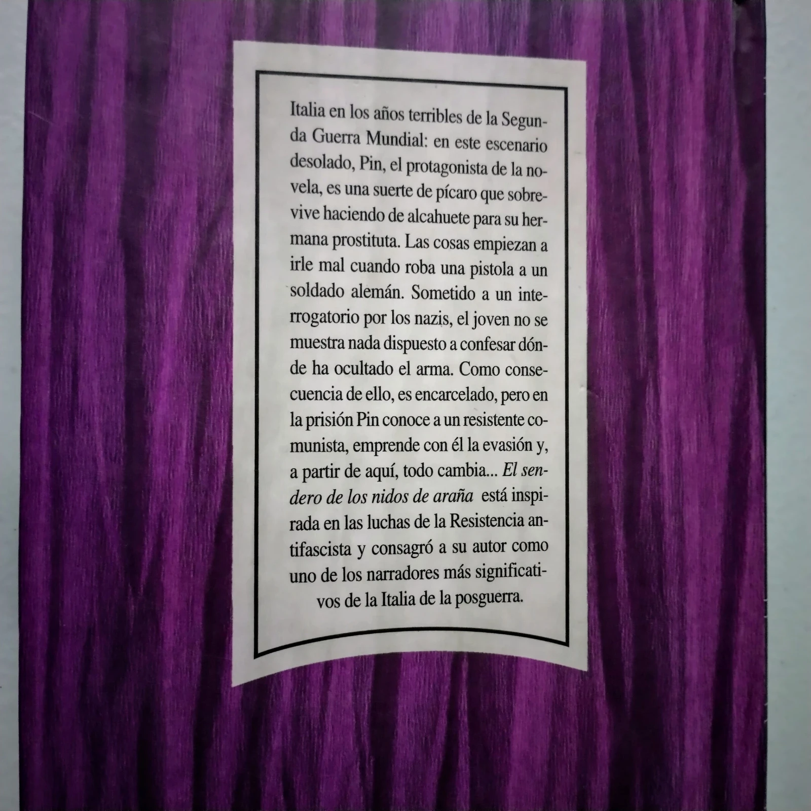 El sendero de los nidos de araña, Italo Calvino, usado  2