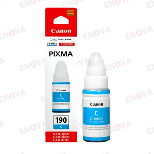 Botella de Tinta Canon GI-190C Cian 70ml.