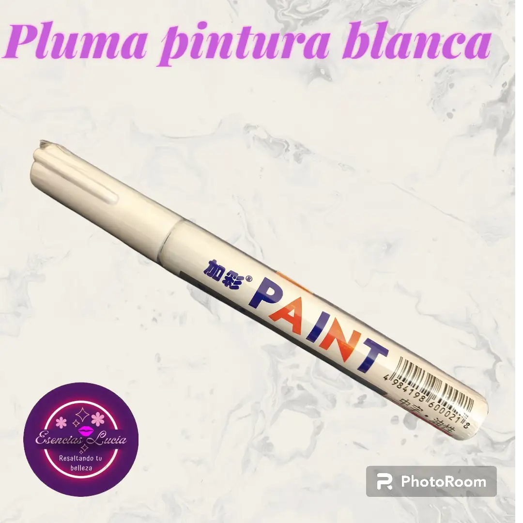 Pluma con pintura Blanca 