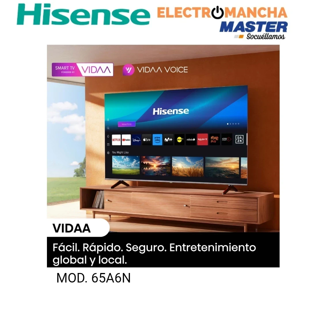 TELEVISION HISENSE 65A6N 65" PULGADAS 4K SMART TV 3