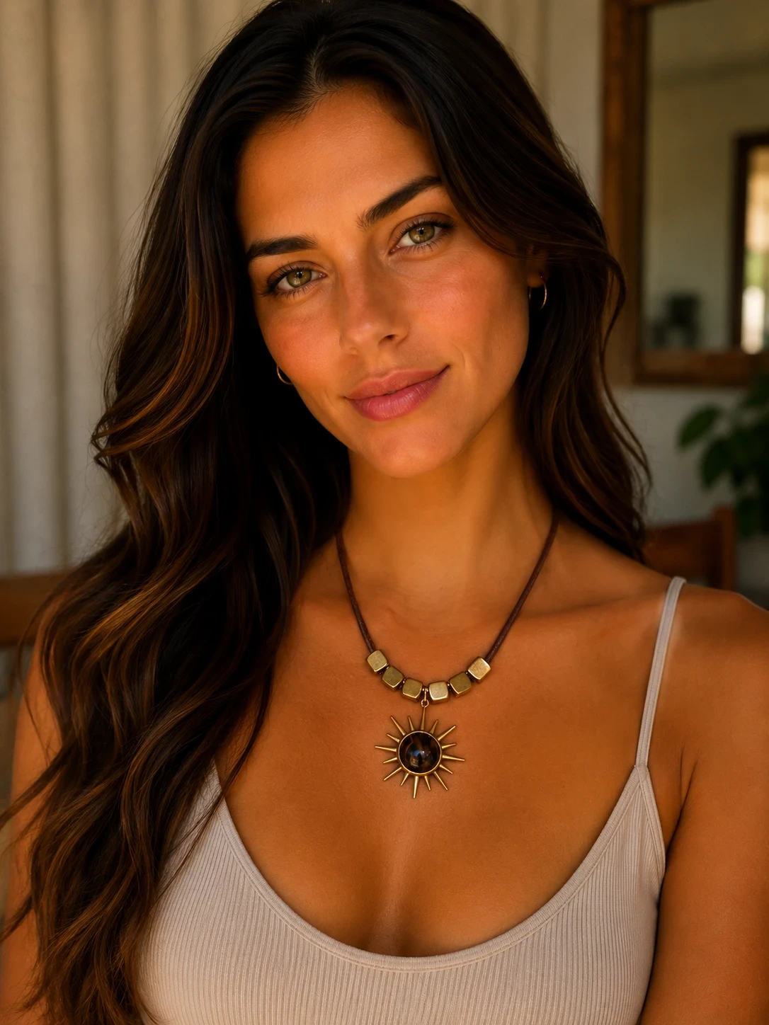 Collar acero 316 L con enchape en oro 