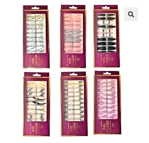 UNAS POSTIZAS NAIL KINGDOM BE U ACCENTS NEW DESIGN 24PCS