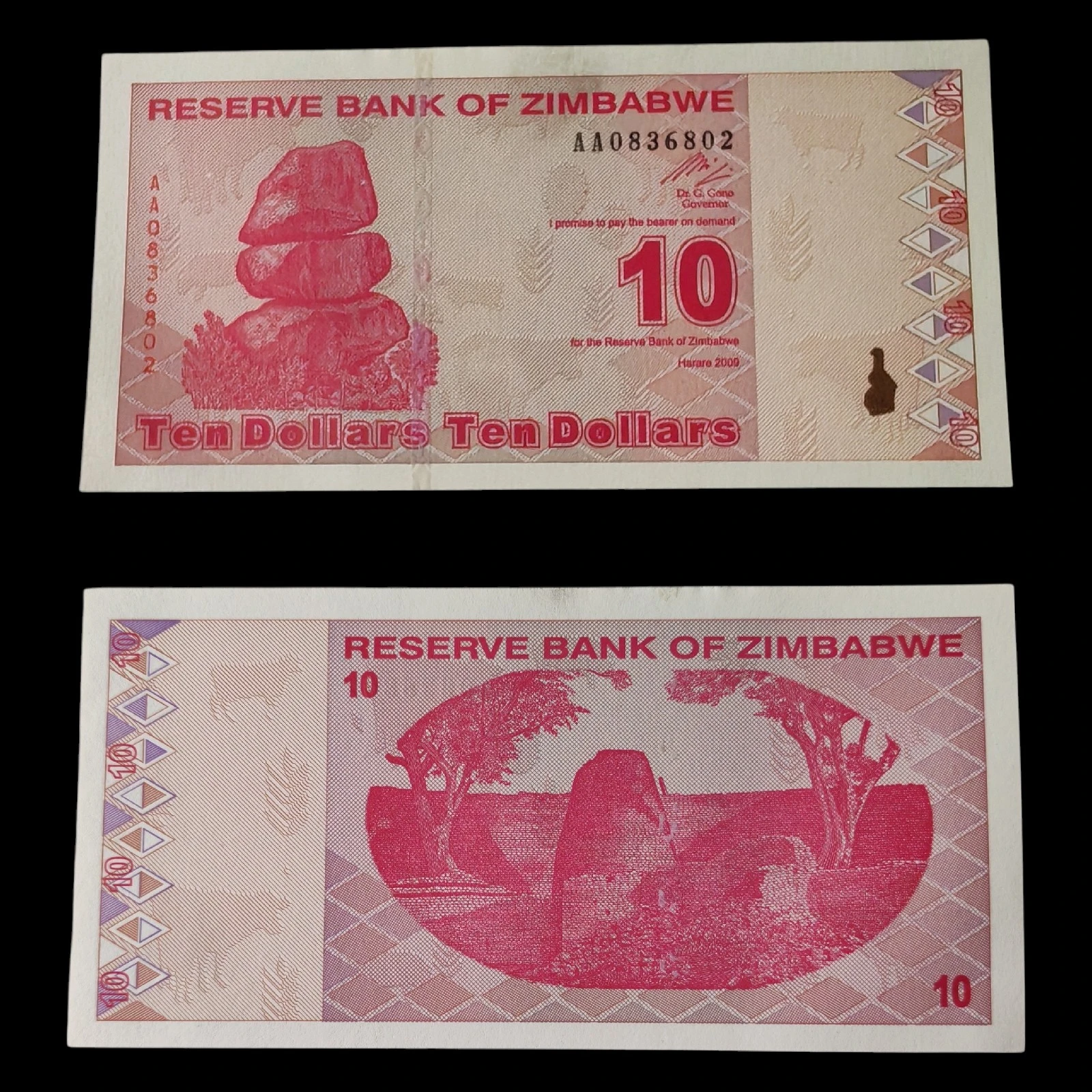 ° Zimbawe 10 dolares AUNC