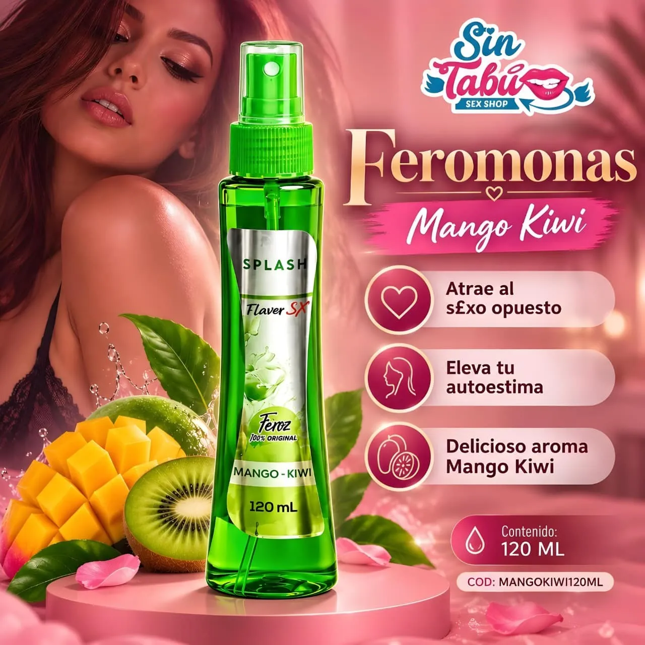 SPLASH CON FEROMONAS AROMA MANGO-KIWI