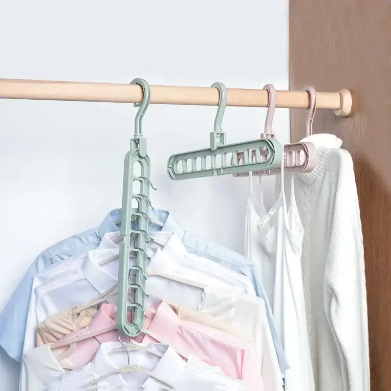 Percha Organizadora 9 Espacios Rebatible Ropa Placard Mágica M 2