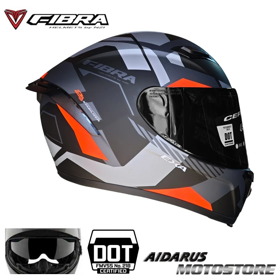 CASCO FIBRA EXA DUO NEGRO ROJO MATE