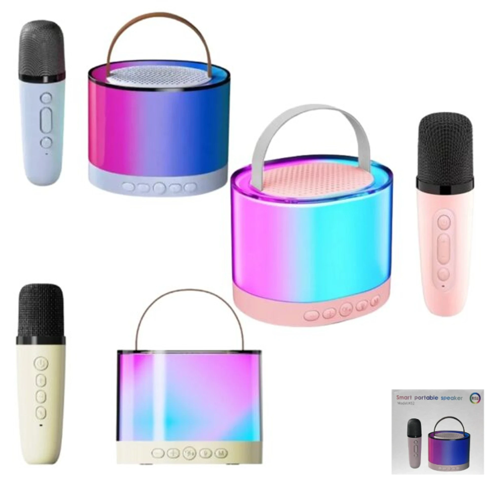 Parlante Bluetooth Karaoke + 1 Micrófonos K52