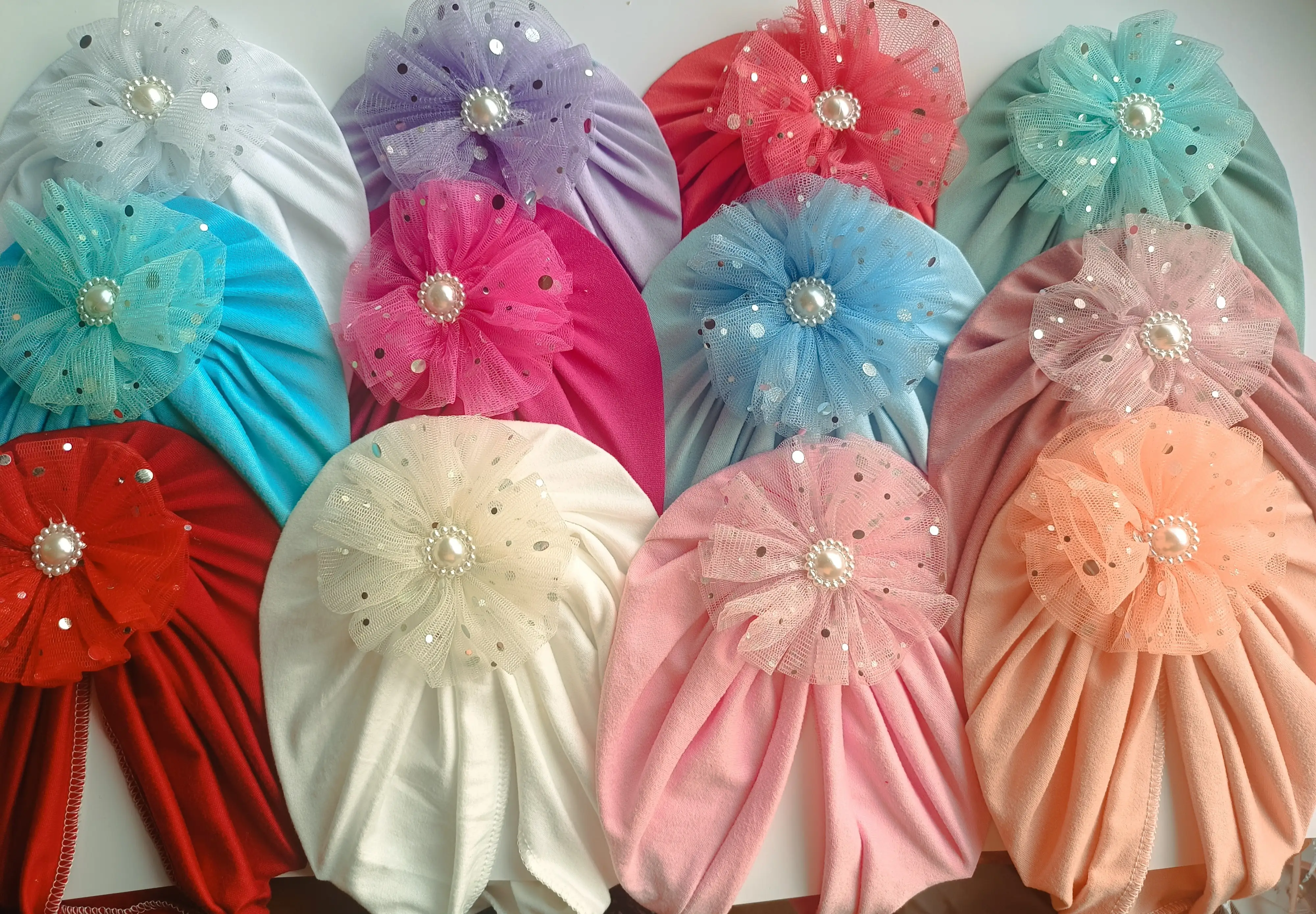 Turbante flor tul 3