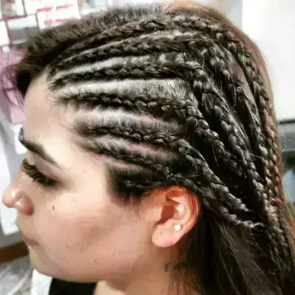 Siete trenzas laterales