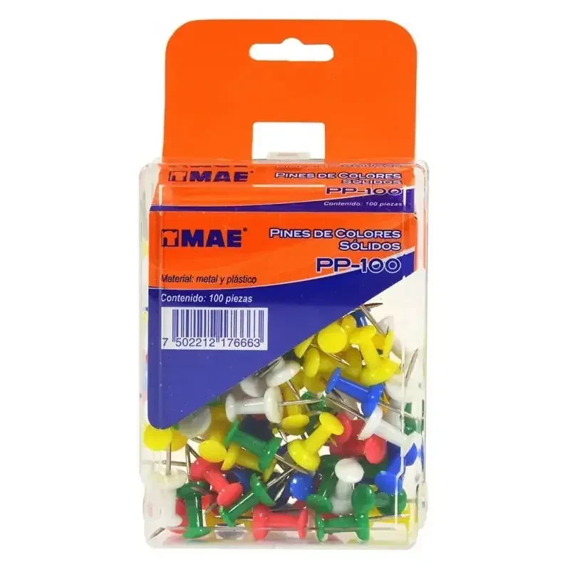Chinchetas de colores con 100 4