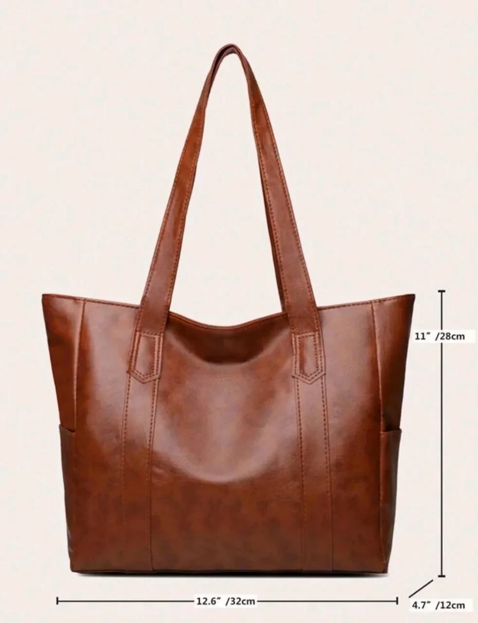 Amplia cartera de cuero vegano  3