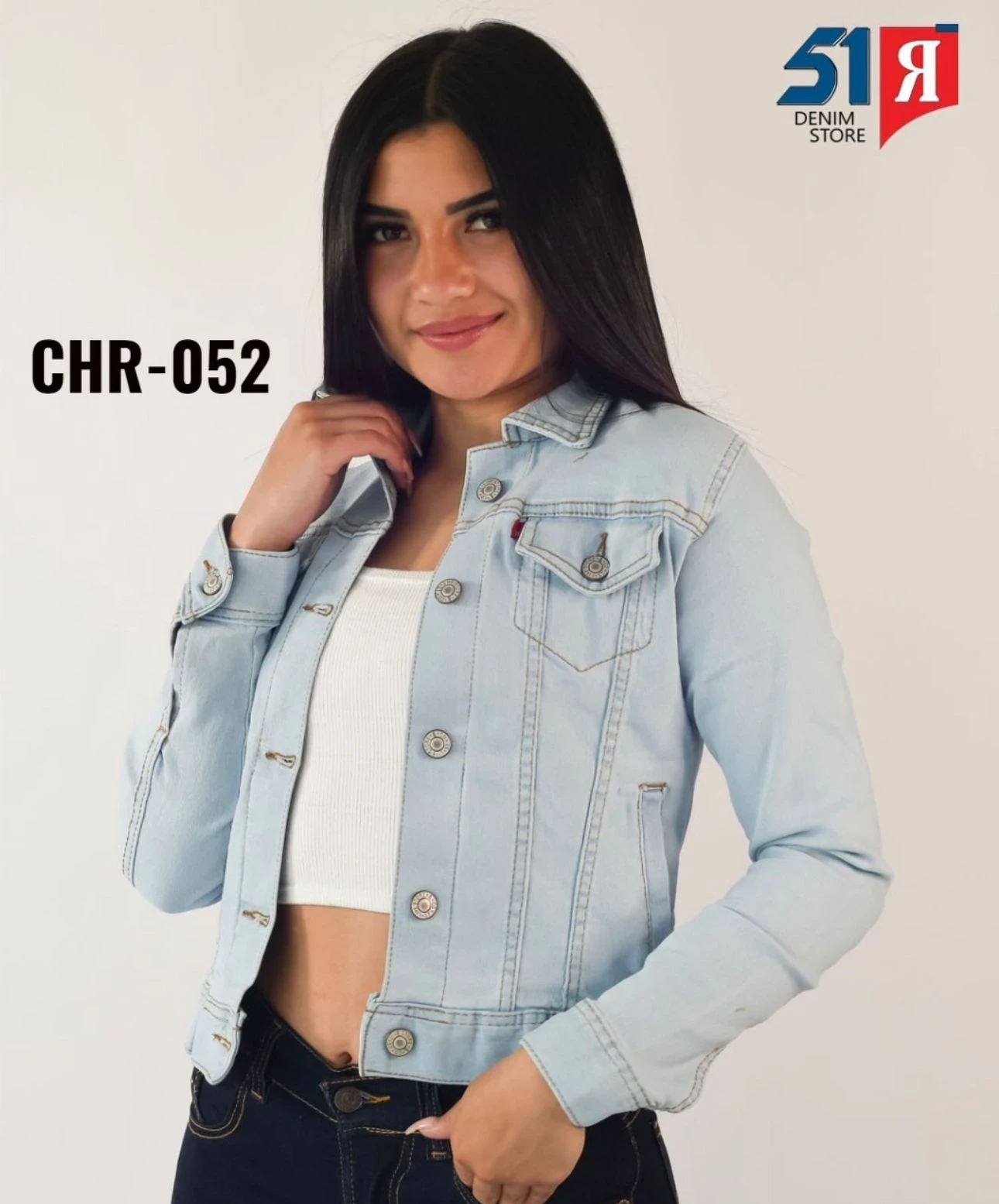 Chaqueta Jean Licrado Tipo Levis 10