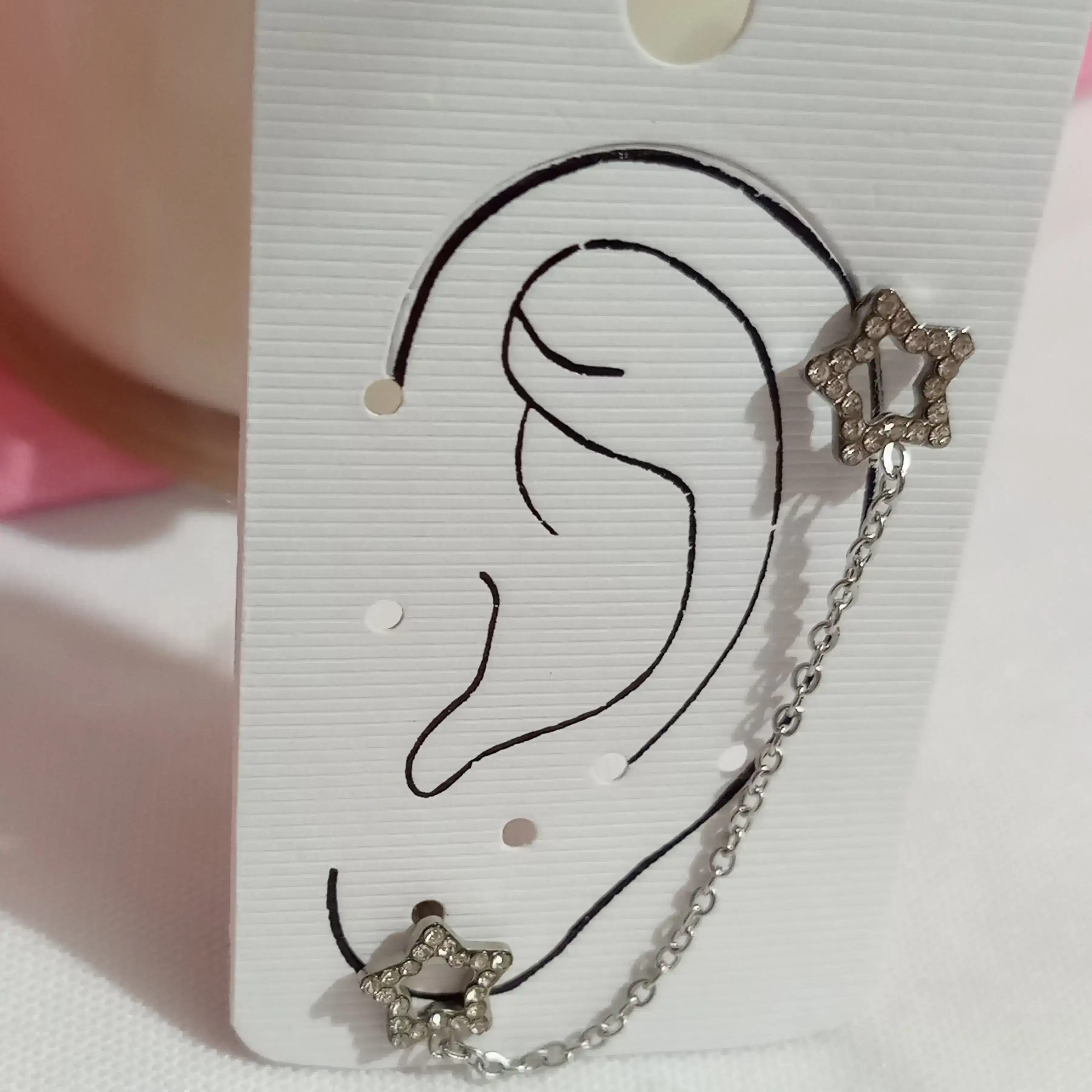 Pasantes para lóbulo y helix con cadena🙌 3