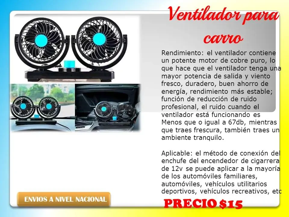 Ventilador para auto 