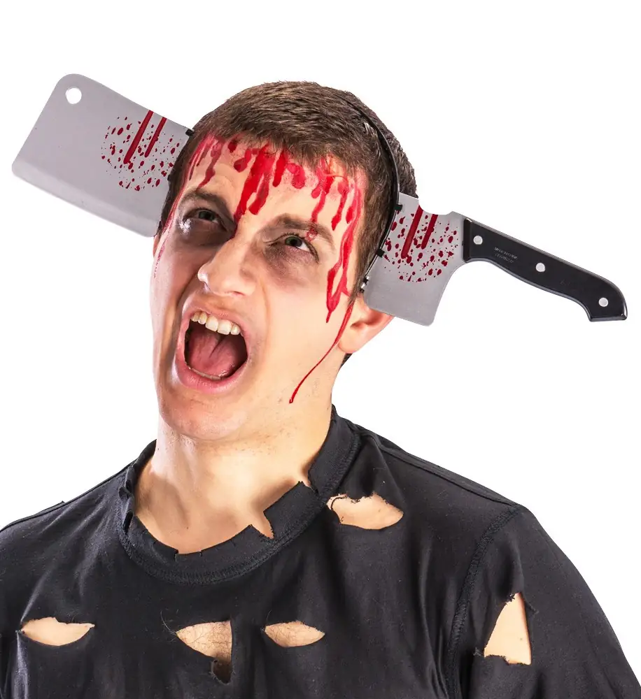 Diadema, cuchillo, machete, hacha, cosplay zombie Halloween  3
