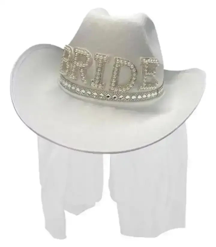 Sombrero cowboy c/velo premium bride