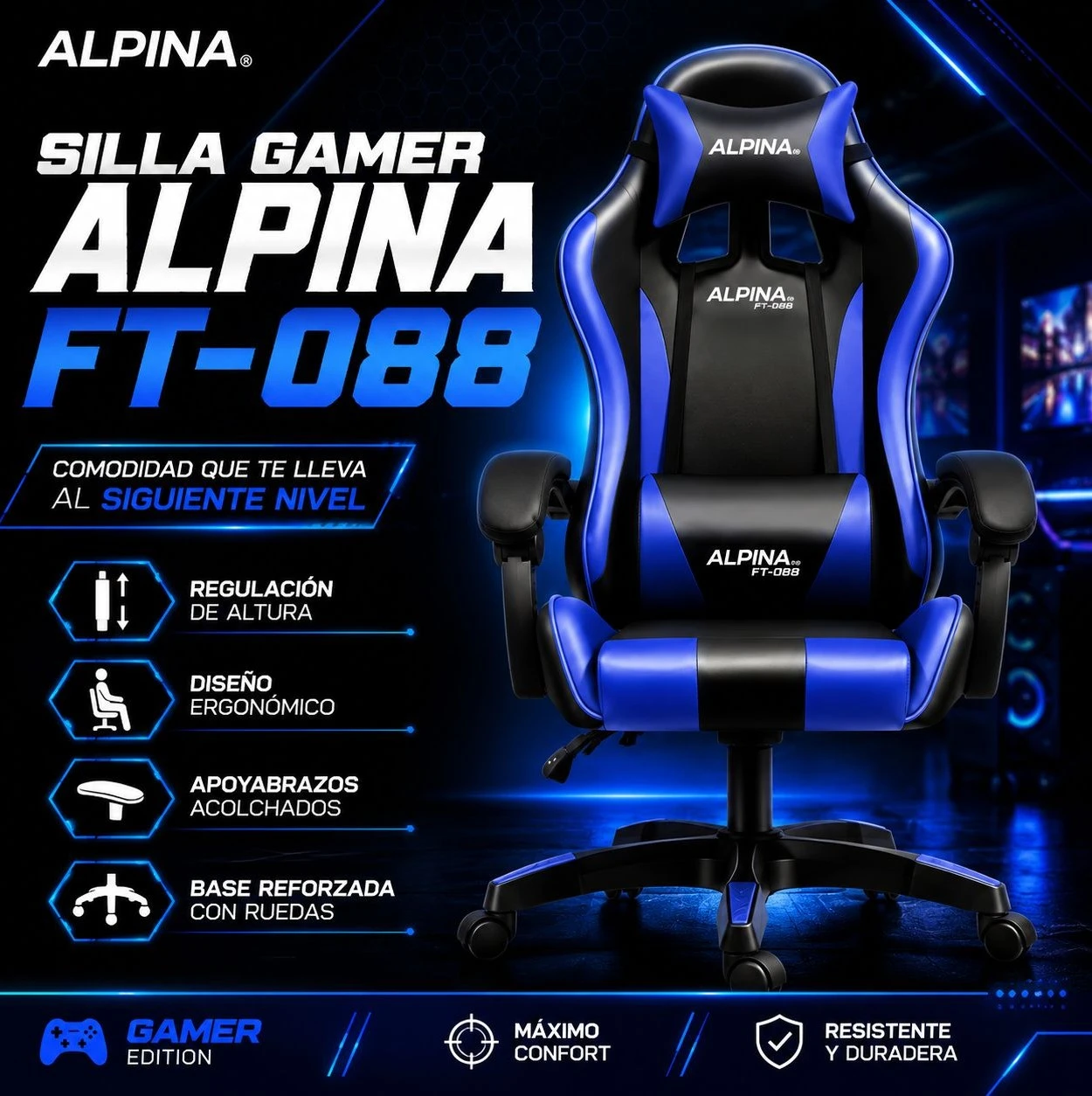 SILLA GAMER ALPINA FT-088 2
