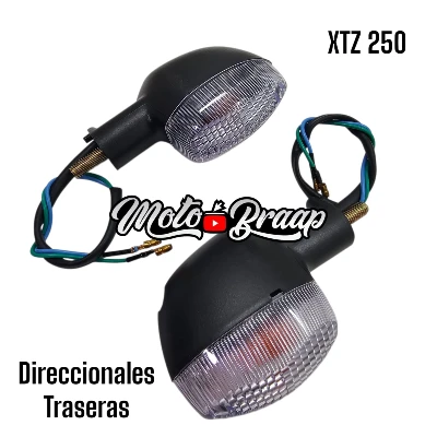 XTZ 250 Direccionales traseras transparentes MODELO VIEJO (par) IMDIR220 OKL