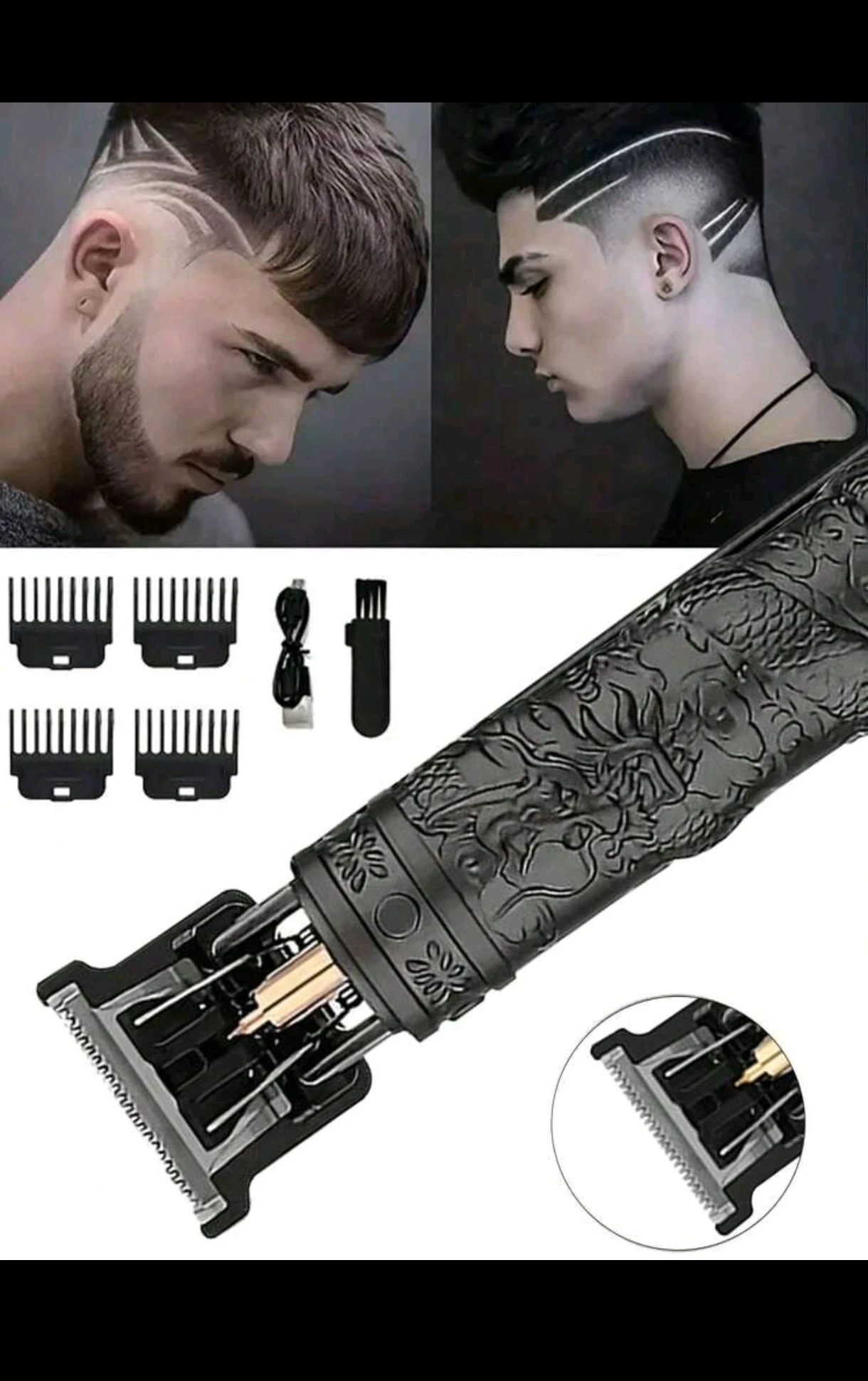 Máquina Patillera Profesional Inalámbrica WEEME - Edición Dragón Imperial 4